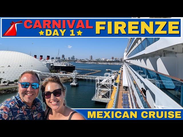 Carnival Firenze Mexican Cruise: Sail Away from Long Beach - VLOG Day 1