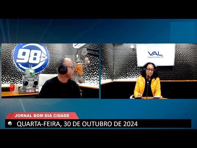 NO AR JORNAL BOM DIA CIDADE QUARTA-FEIRA 30/10