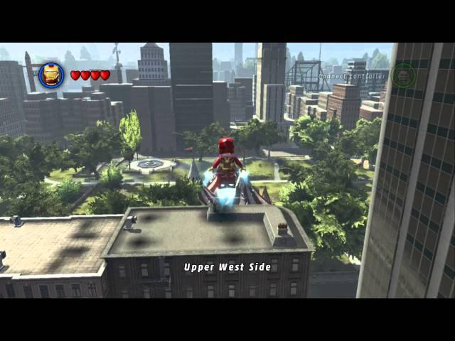 LEGO Marvel Super Heroes - Unlocking and Flying the Police Helicopter (Vehicle Token Location)