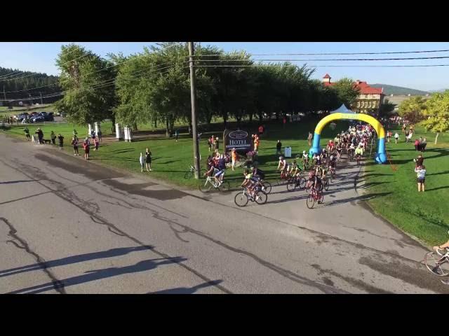 Aerial of the Kootenay Rockies Gran Fondo