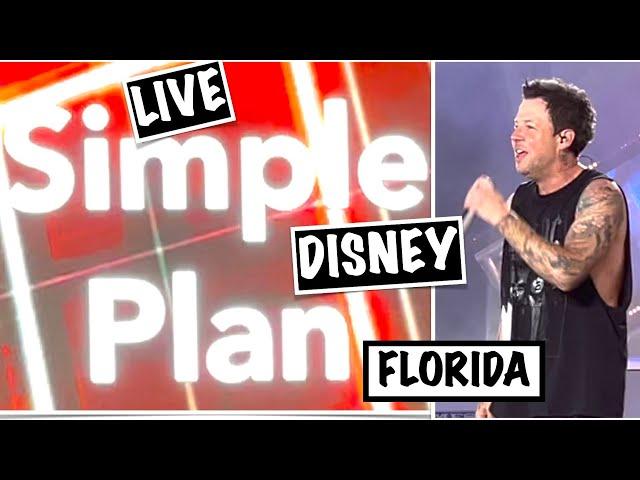 SIMPLE PLAN BAND - Live Music Orlando Disney Garden Rocks Concert Series EPCOT - Pierre Bouvier 2022