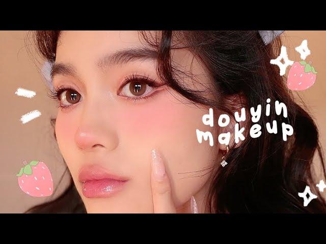 DOUYIN CHOCOLATE STRAWBERRY MAKEUP 