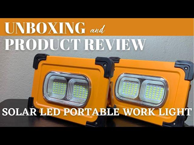SOLAR LED PORTABLE WORK LIGHT | UNBOX AND PRODUCT REVIEW