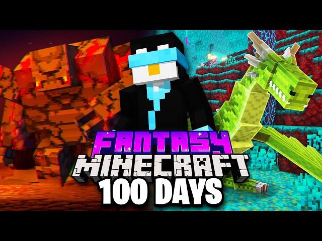 I Survived 100 Days in MEDIEVAL FANTASY Minecraft!