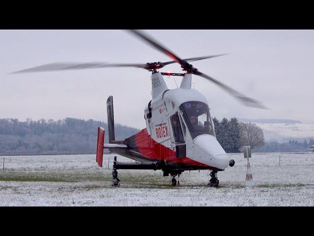 K-MAX Intermeshing Rotors Helicopter Startup & Takeoff