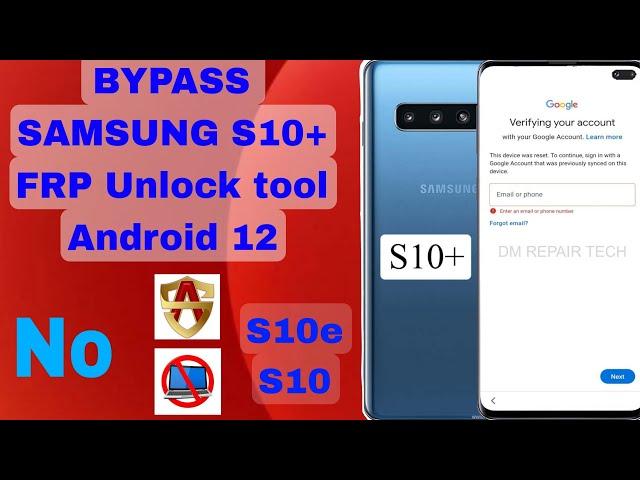 BYPASS FRP Samsung Galaxy S10 / S10+ Without PC - Google Account Bypass