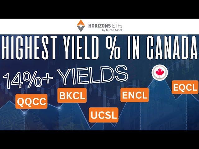 Highest Yields% in Canada: Horizons High Yield Covered Call ETFs: USCL QQCL BKCL EQCL etc.