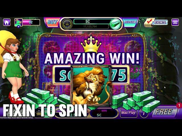 FREE SPINS =  AMAZING WIN on Wizard of Wins  LuckyLand Slots