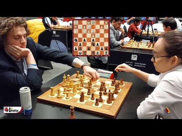 Niemann vs Zhansaya | Arrives over a minute late in a Blitz game, blunders mate in 1 and then smiles