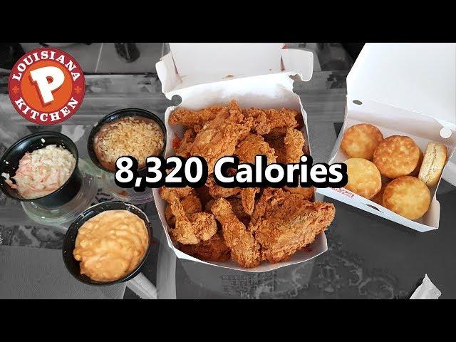 Popeyes 16pc Family Meal Challenge (8,000+ Calories)