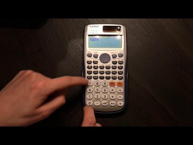 Converting from Degrees to Radians on a Casio Scientific Calculator