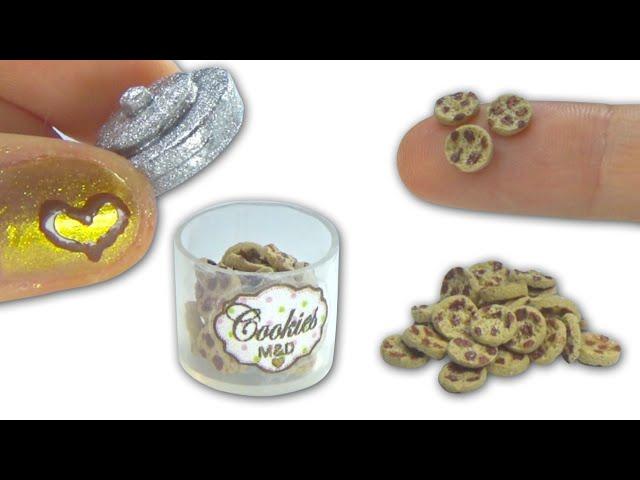 Miniature chocolate cookies and cookie jar DIY - tutorial - YolandaMeow