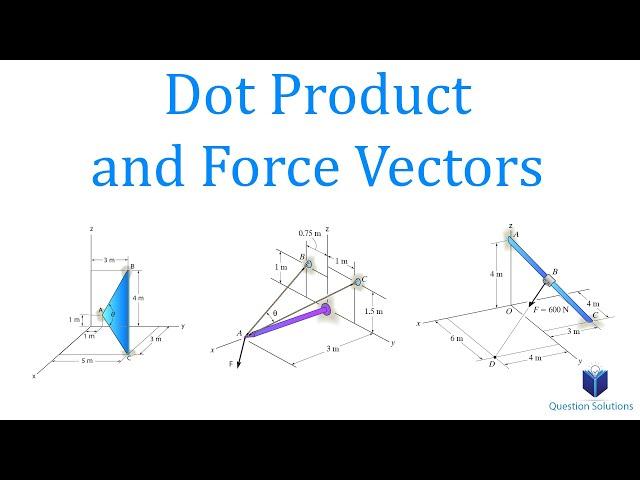 Dot Product and Force Vectors | Mechanics Statics | (Learn to solve any question)