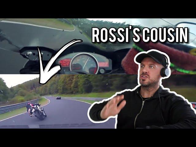 Reaction to VERY FAST Biker Chasing McLaren P1 & Seat Leon Cupra | Nurburgring