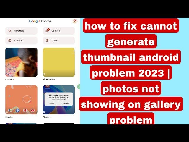 how to fix cannot generate thumbnail android problem 2023 | photos not showing on gallery problem