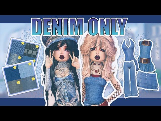 ONLY Making *DENIM OUTFITS* in *DRESS TO IMPRESS* (ROBLOX)