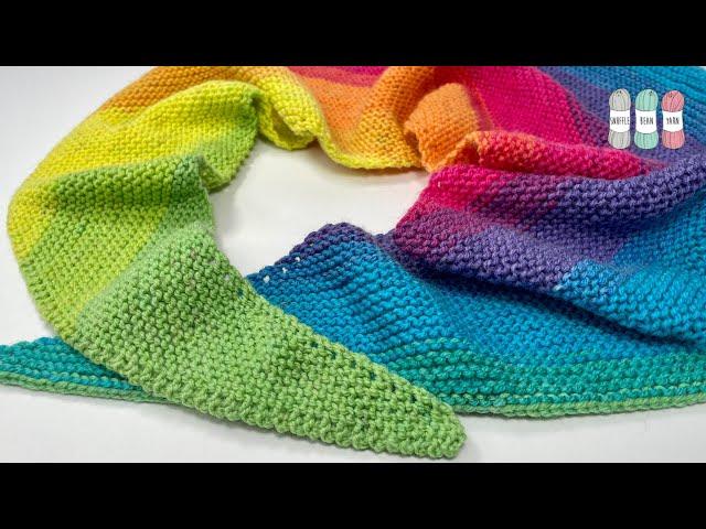 Knit a Super Quick & Easy Asymmetrical Shawl