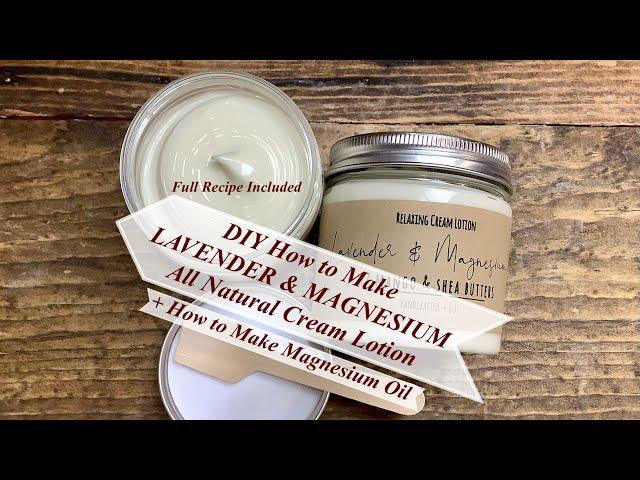 DIY How To Make All Natural LAVENDER & MAGNESIUM Lotion - Full Recipe Included | Ellen Ruth Soap