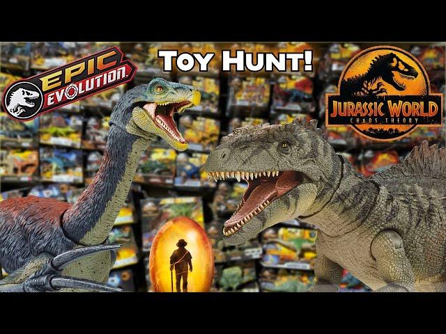Jurassic World Toy Hunt! Hammond Collection Giganotosaurus Therizinosaurus + Chaos Theory Toys!!