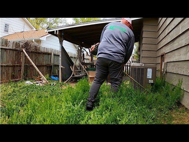 BACKYARD HASN'T BEEN MOWED ALL YEAR - Start To Finish Lawn Care Video