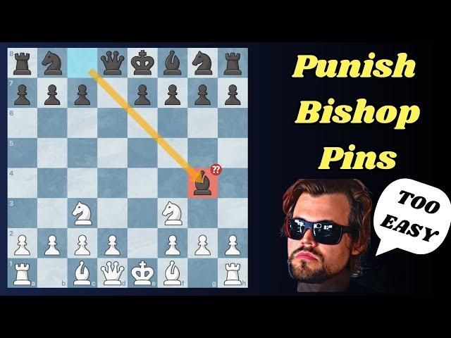 How to PUNISH early Bishop Pins like Magnus - Chess