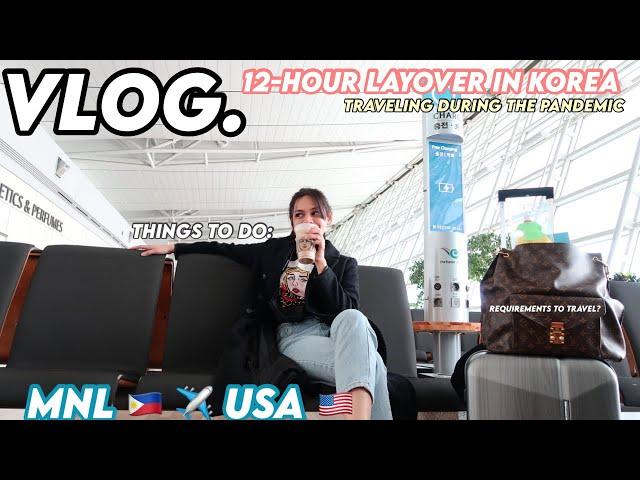 VLOG • Traveling During the Pandemic, Philippines to USA, Requirements, 12-Hour Layover, Etc. ️ ⏰