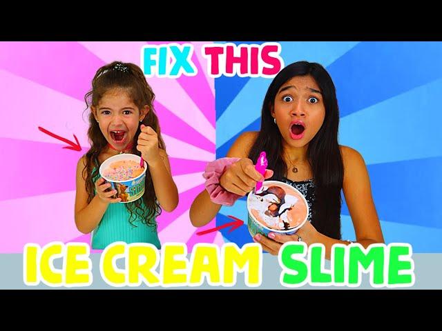 FIX THIS ICE CREAM SLIME CHALLENGE! WE PRANKED OUR MOM AGAIN!