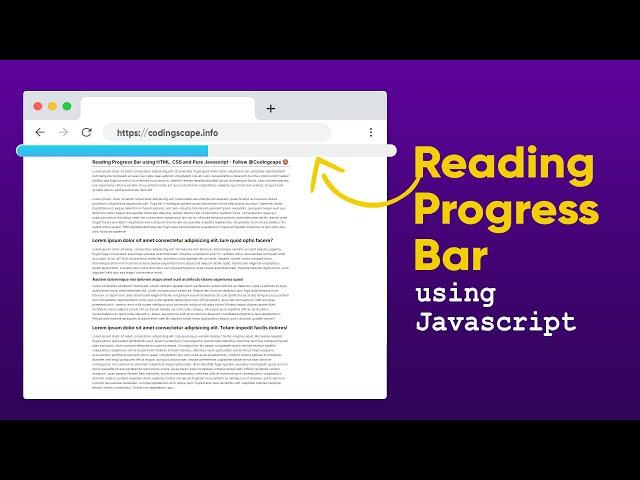 Reading Progress Bar using Javascript  - Codingscape