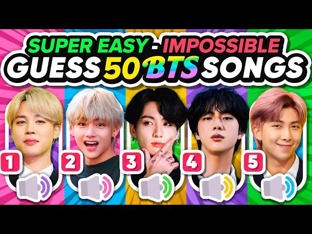 GUESS 50 BTS SONGS: Are You a Real ARMY?  | KPOP QUIZ GAME