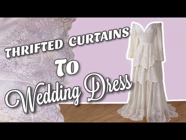 I Turned Vintage Curtains into a Wedding Gown?!