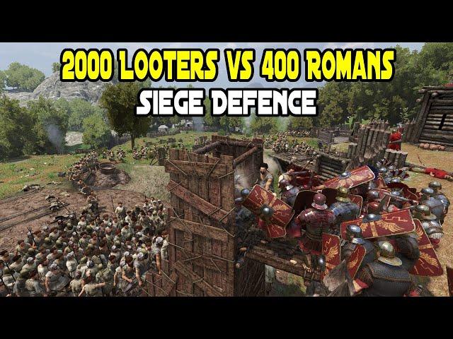 2000 Looters vs 400 Romans Siege Defence - Mount & Blade 2: Bannerlord Eagle Rising Mod