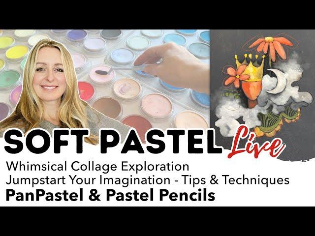 Whimsical Soft Pastel Collage Exploration with PanPastel | Symbolic Sketching + Floral Layers