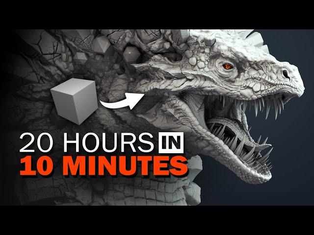 Blender  - LEVIATHAN Creature 3D Sculpt (Timelapse)