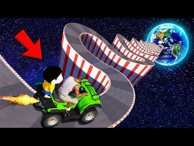 SHINCHAN AND FRANKLIN FOUND A SECRET CURVY ROAD TO SPACE IN GTA 5