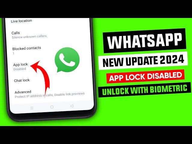 WhatsApp App lock new update || WhatsApp unlock with biometric || App lock new update