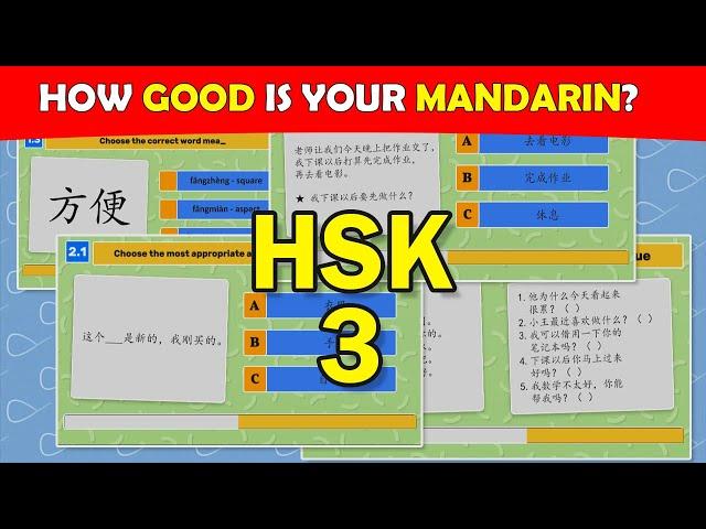 HSK 3 Quiz | How confident are you in your Mandarin skills? Prove it! #5