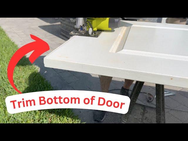 Trim Bottom of a Door with Circular Saw | How to Cut or Shorten Interior Doors that Rubs Floor