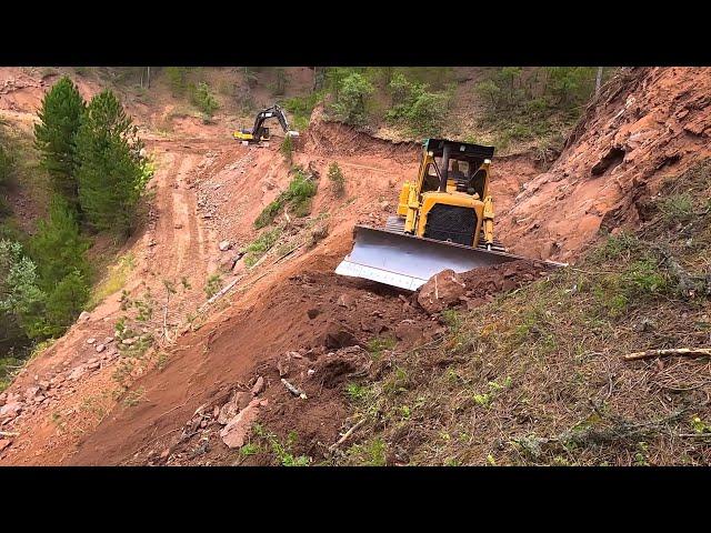 Long Single Part Road Work of Caterpillar D7g Bulldozer #bulldozer #caterpillar #tractor