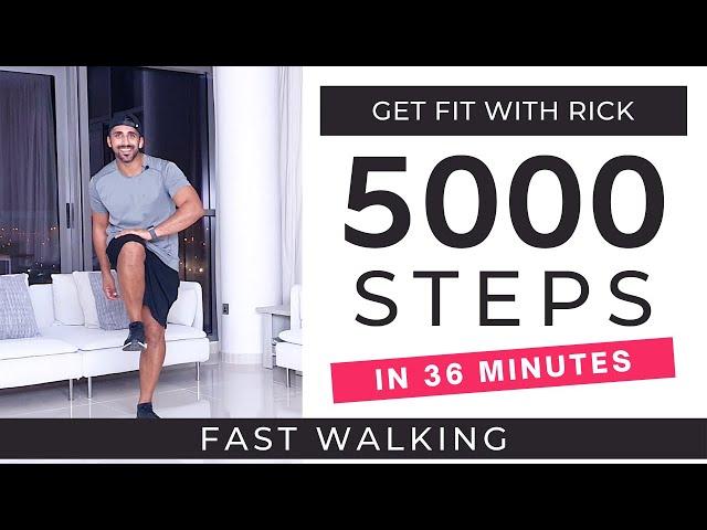 FAST Walking Workout | 5000 Steps in 36 minutes | Steps at home | Walk to the Beat