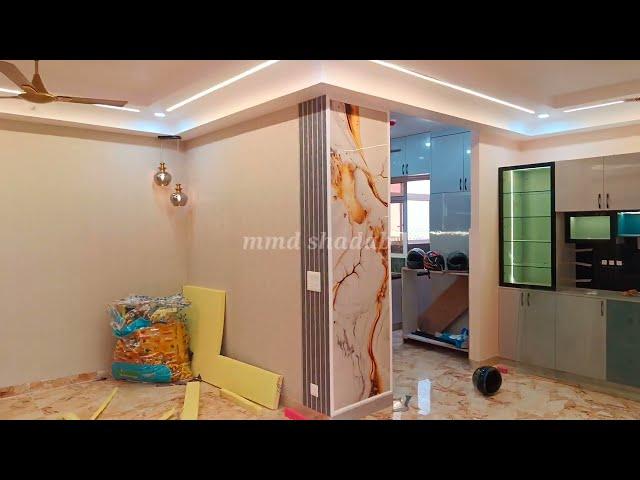 full 3 bhk flat interior design | royale shyne colour combination | interior design