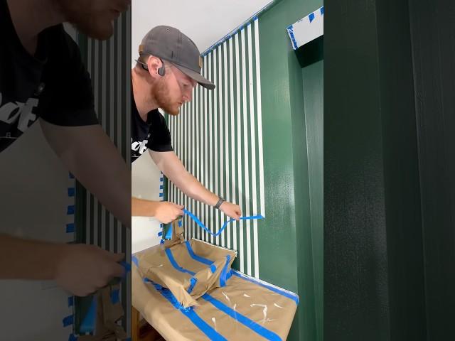 #Ad Bathroom accent wall transformation with ScotchBlue™ PROSharp™ Painter's Tape