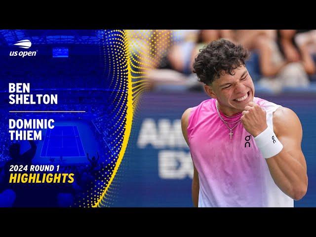 Ben Shelton vs. Dominic Thiem Highlights | 2024 US Open Round 1