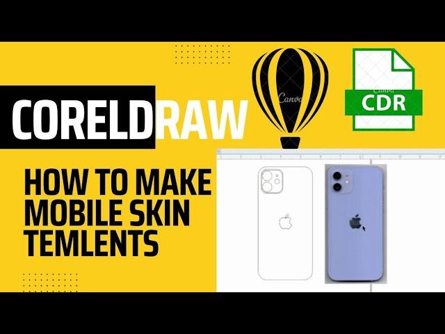 How to make mobile skin templets in coreldraw #iphone12  #mobileskin #mobileskin #iphone