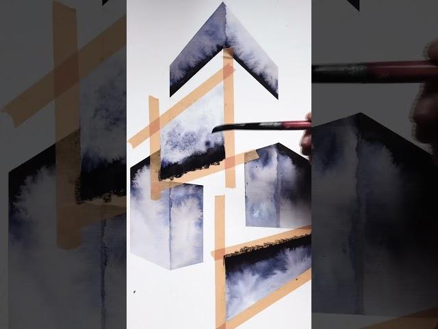 Watch as a redefine the style with watercolor  #abstractart #watercolor #artprocess #artshorts