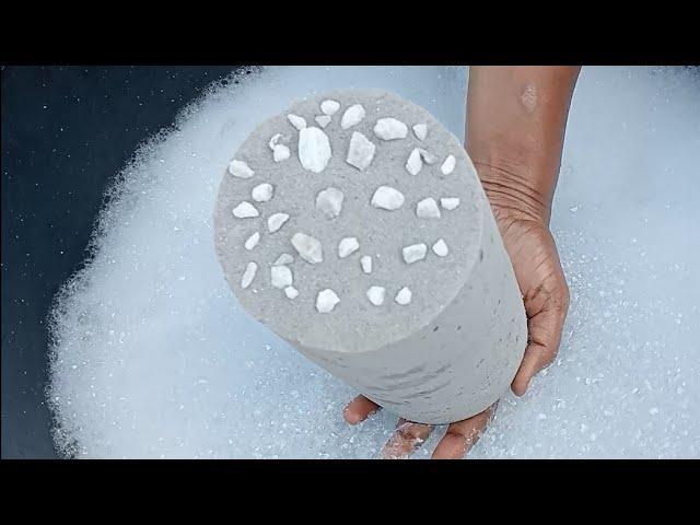 ASMR very soft sand and pure cement gray  silky smooth peste play dusty required dipping crumble in