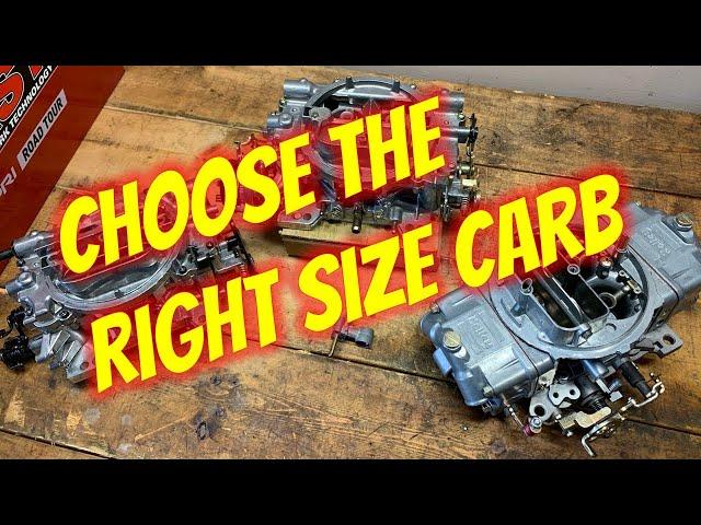 How to Choose the Right Size Carburetor