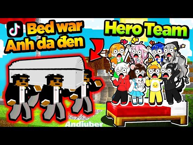 MRVIT HÓA THÀNH ANH DA ĐEN KHIÊN HÒM HOT TIKTOK TROLL HERO TEAM TRONG BEDWARS MINECRAFT !!!