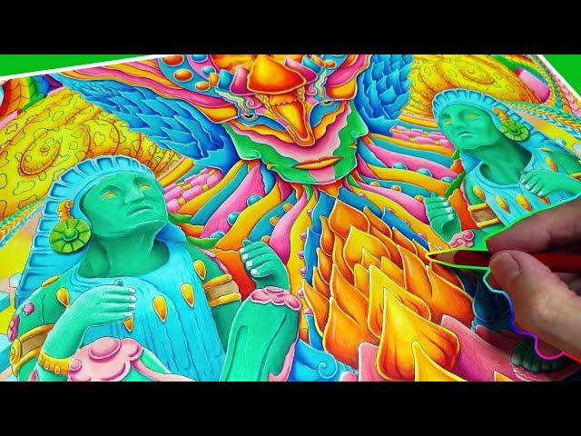 Watch the Aztec God Xochipilli Come to Life in Visionary Art Drawing