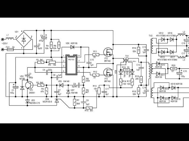 Импульсный блок питания на IR2153. ч.1