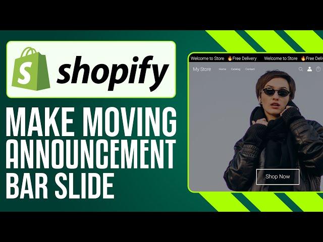 How To Add Moving Announcement Bar In Shopify (2024) - Scrolling Text Effect